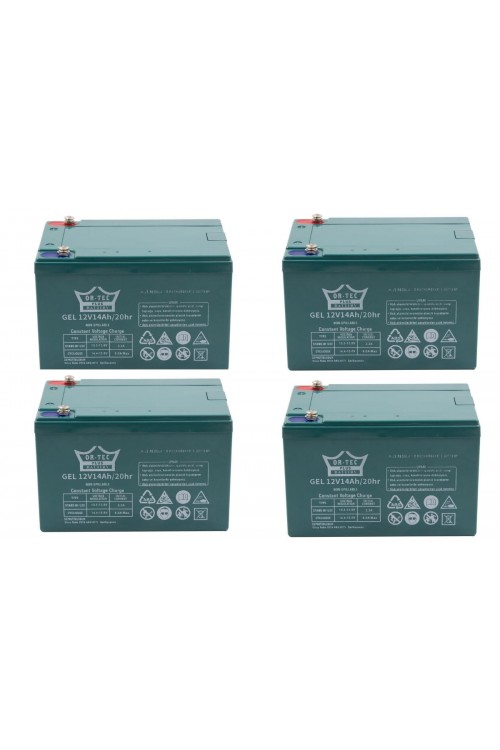 Arora Casper Uyumlu Ortec 12V 14AH Motorsiklet Jel Akü 4'lü Set
