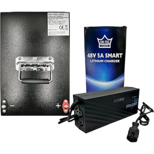 ORTEC 48V 15AH(14 Ah Uyumlu) Lityum LiFePO4 Elektrikli Motosiklet Aküsü - 48V 5A Lityum Şarj Cihazı Seti ORTEC 48V 15AH(14 Ah Uyumlu) Lityum LiFePO4 Elektrikli Motosiklet Aküsü - 48V 5A Lityum Şarj Cihazı Seti