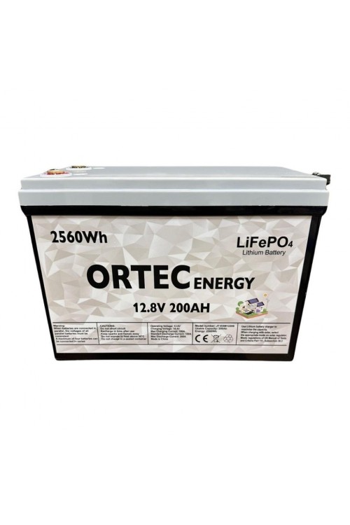 Ortec 12.8V 200AH LiFePO4 Lityum Akü 2560 Wh Yeni Nesil 2024 Üretim