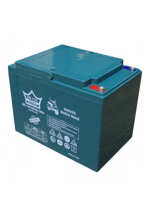Ortec Plus 12V 100AH Elektrikli Motosiklet Aküsü 2024 Üretim