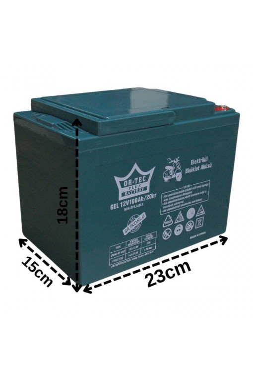 Ortec Plus 12V 100AH Elektrikli Motosiklet Aküsü 2024 Üretim Ortec Plus 12V 100AH Elektrikli Motosiklet Aküsü 2024 Üretim