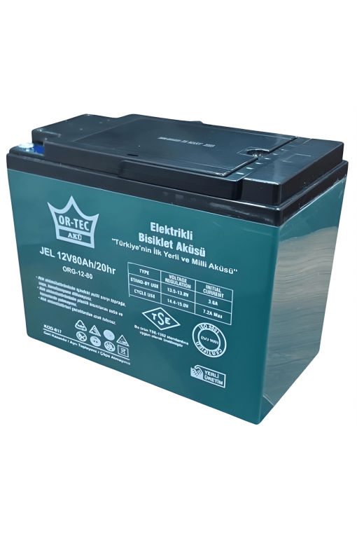 Ortec 12V 80AH Jel Motor Aküsü