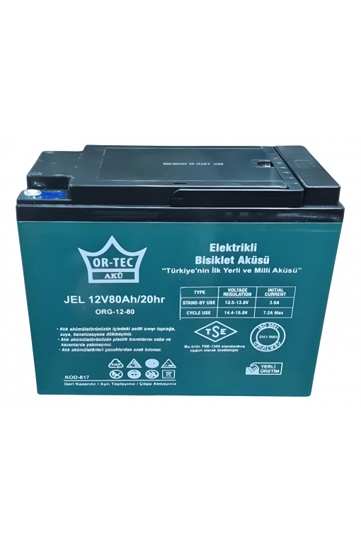 Ortec 12V 80AH Jel Motor Aküsü