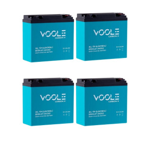 VOOLE 12v 24 Amper (DİK) Elektrikli Bisiklet Aküsü 4'lü Paket