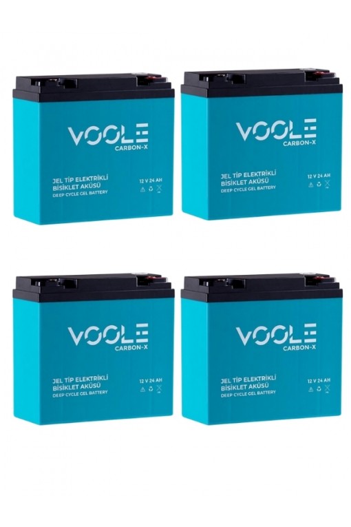 VOOLE 12v 24 Amper (DİK) Elektrikli Bisiklet Aküsü 4'lü Paket VOOLE 12v 24 Amper (DİK) Elektrikli Bisiklet Aküsü 4'lü Paket