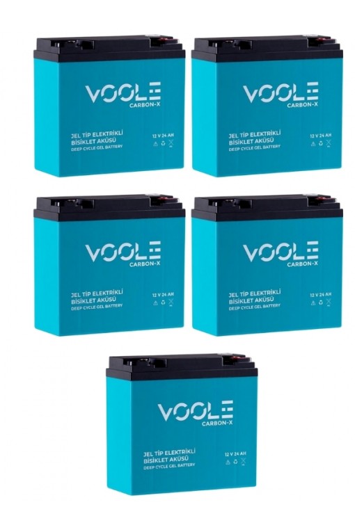 VOOLE 12v 24 Amper (DİK) Elektrikli Bisiklet Aküsü 5'lü Paket VOOLE 12v 24 Amper (DİK) Elektrikli Bisiklet Aküsü 5'lü Paket