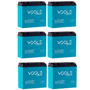 VOOLE 12v 24 Amper (DİK) Elektrikli Bisiklet Aküsü 6'lı Paket