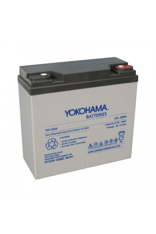 Yokohama YH-122.4 12 Volt - 24 Amper Elektrikli Bisiklet Aküsü