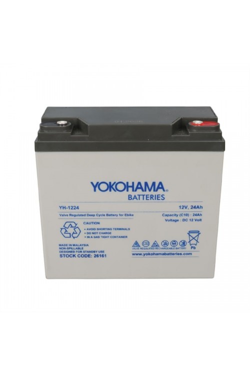 Yokohama YH-122.4 12 Volt - 24 Amper Elektrikli Bisiklet Aküsü