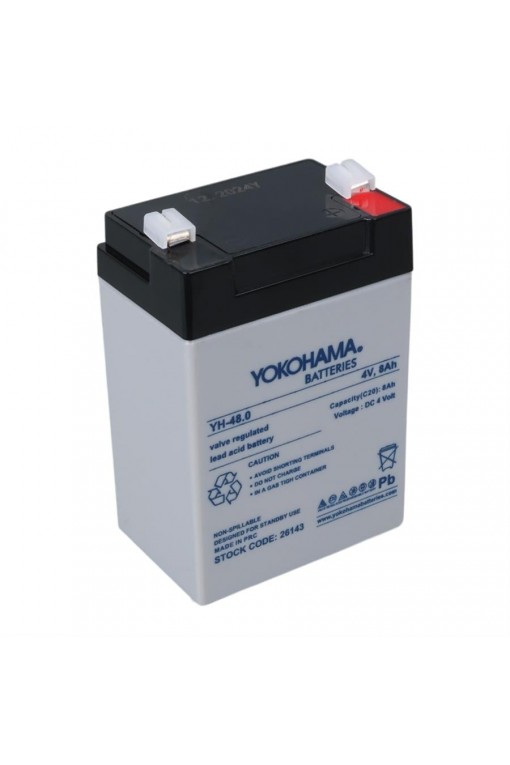 Yokohama YH-48.0 4 Volt - 8 Amper Akü Yokohama YH-48.0 4 Volt - 8 Amper Akü