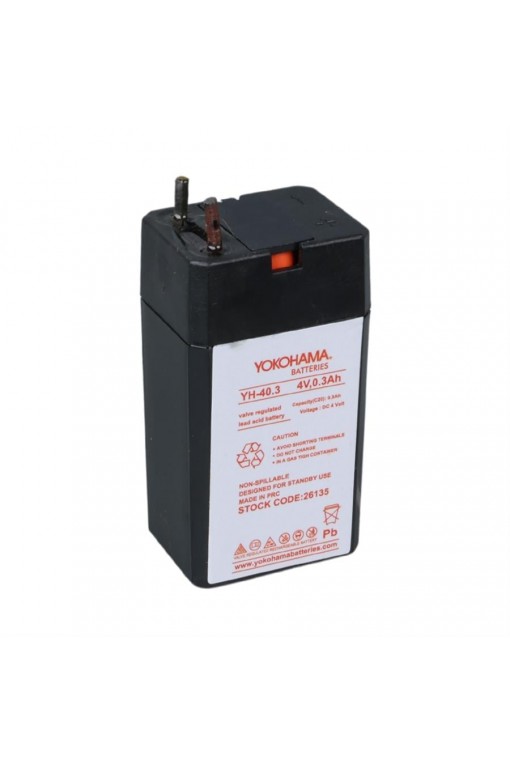 Yokohama YH-40.3 4 Volt - 0.3 Amper Akü (25.5x19.5x48 mm) Yokohama YH-40.3 4 Volt - 0.3 Amper Akü (25.5x19.5x48 mm)