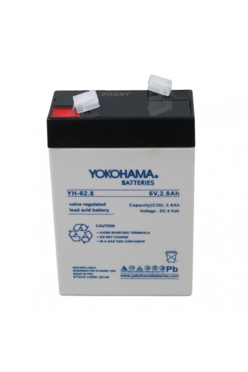 Yokohama YH-62.8 6 Volt - 2.8 Amper Dik Akü Yokohama YH-62.8 6 Volt - 2.8 Amper Dik Akü