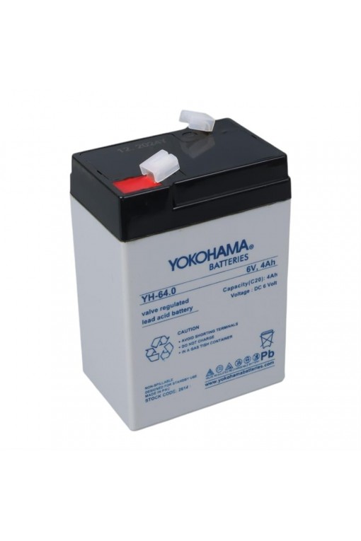 Yokohama YH-64.0 6 Volt - 4 Amper Akü Yokohama YH-64.0 6 Volt - 4 Amper Akü