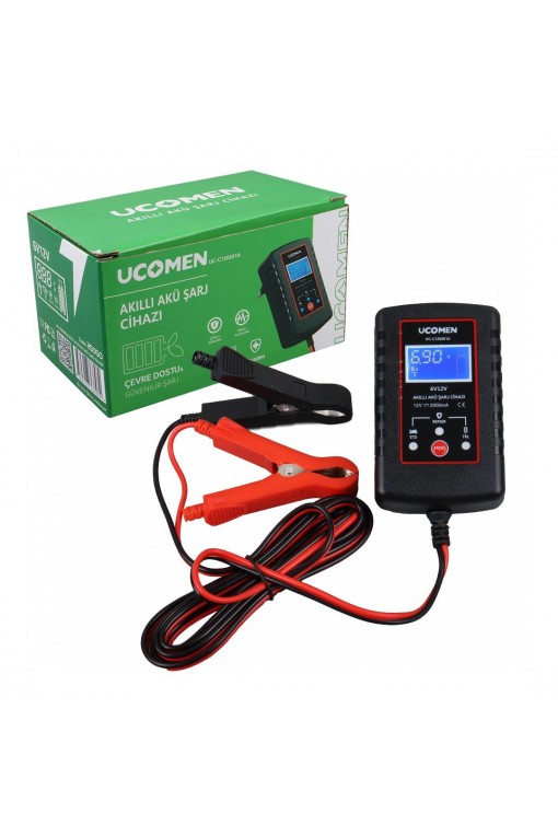 Ucomen 6/12V 2A Siyah Akü Şarj Cihazı (UC-C120201A) Ucomen 6/12V 2A Siyah Akü Şarj Cihazı (UC-C120201A)