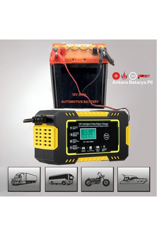 12v 6a Akıllı Araba Motosiklet Lcd Ekran Araç Akü Onarım Hızlı Şarj Cihazı Islak Kuru Jel Kurşunasit 12v 6a Akıllı Araba Motosiklet Lcd Ekran Araç Akü Onarım Hızlı Şarj Cihazı Islak Kuru Jel Kurşunasit