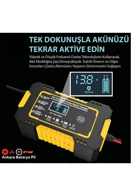 12v 6a Akıllı Araba Motosiklet Lcd Ekran Araç Akü Onarım Hızlı Şarj Cihazı Islak Kuru Jel Kurşunasit 12v 6a Akıllı Araba Motosiklet Lcd Ekran Araç Akü Onarım Hızlı Şarj Cihazı Islak Kuru Jel Kurşunasit