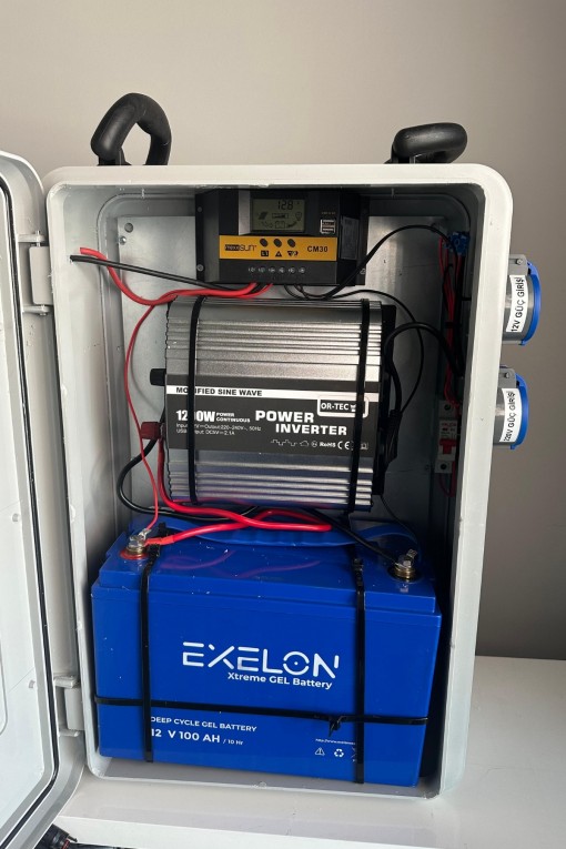 Enerjitaşınabilir Güneş Enerji Paketi 12volt Buzdolabı Ve 220volt Tv Aydınlatma Paketi