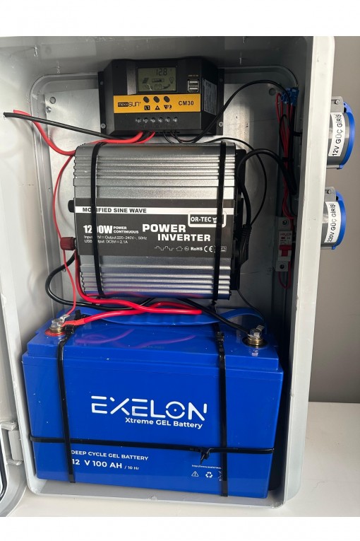 Enerjitaşınabilir Güneş Enerji Paketi 12volt Buzdolabı Ve 220volt Tv Aydınlatma Paketi