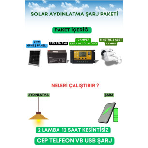 Güneş Enerjisi Aydınlatma Solar Paketi Güneş Enerjisi Aydınlatma Solar Paketi