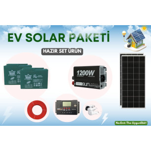 Ekonomik Güneş Enerji Seti 205W Güneş Paneli 12v 100Ah Akü 1200w İnverter Ekonomik Güneş Enerji Seti 205W Güneş Paneli 12v 100Ah Akü 1200w İnverter