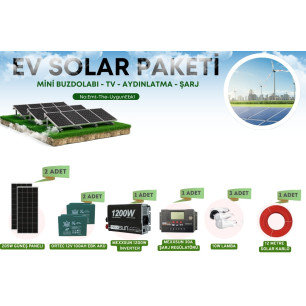 Ekonomik Güneş Enerji Seti 205W Güneş Paneli 12v 100Ah Akü 1200w İnverter Ekonomik Güneş Enerji Seti 205W Güneş Paneli 12v 100Ah Akü 1200w İnverter