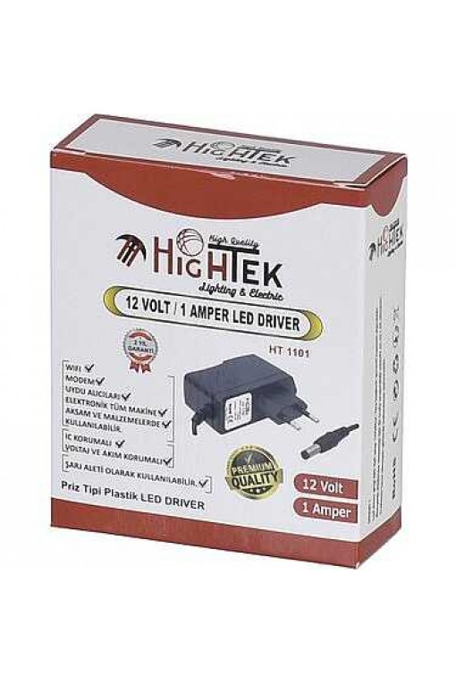 12V 1A Adaptör 5.5x2.5mm Jaklı Güç Adaptörü | Modem, Kamera ve LED Uyumlu