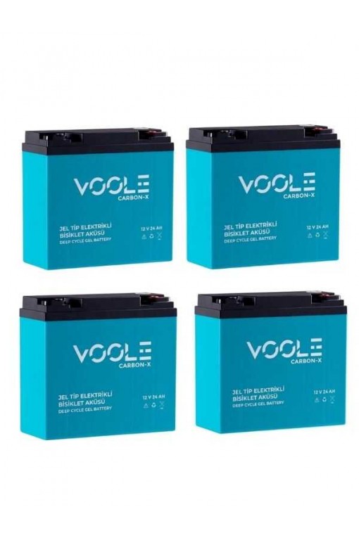 12V 24AH Elektrikli Motosiklet Aküsü ve Elektrikli Bisiklet Aküsü 4'lü Set Jel Akü 2025 Üretim