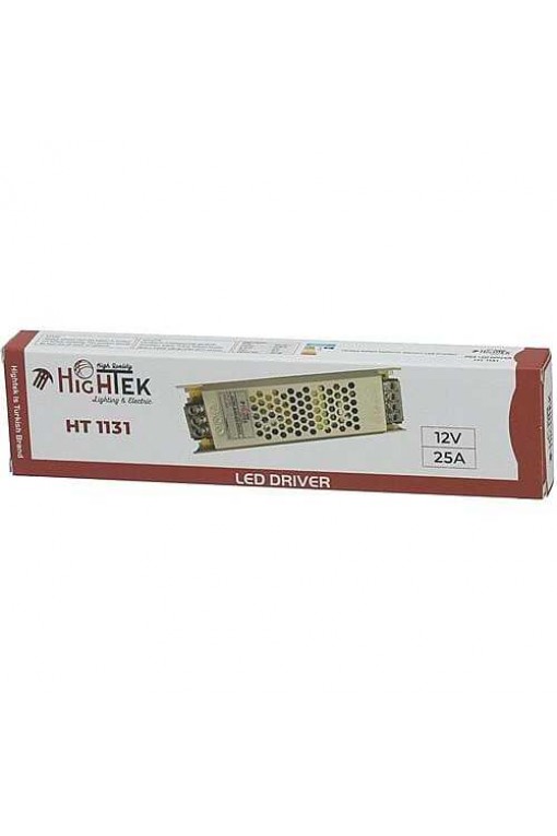 12V 25A Metal Ultra Slim Kasa LED Trafosu Adaptör | 300W Güç Kaynağı