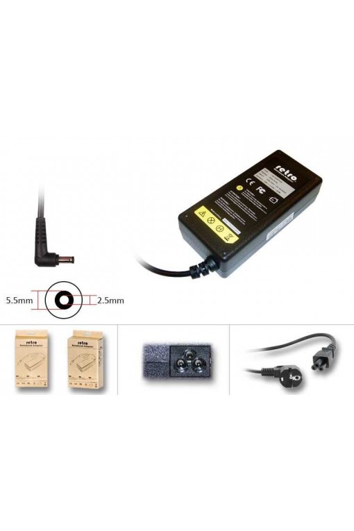 19V 3.42A 65W Laptop Adaptörü 5.5x2.5mm Notebook Şarj Aleti Universal