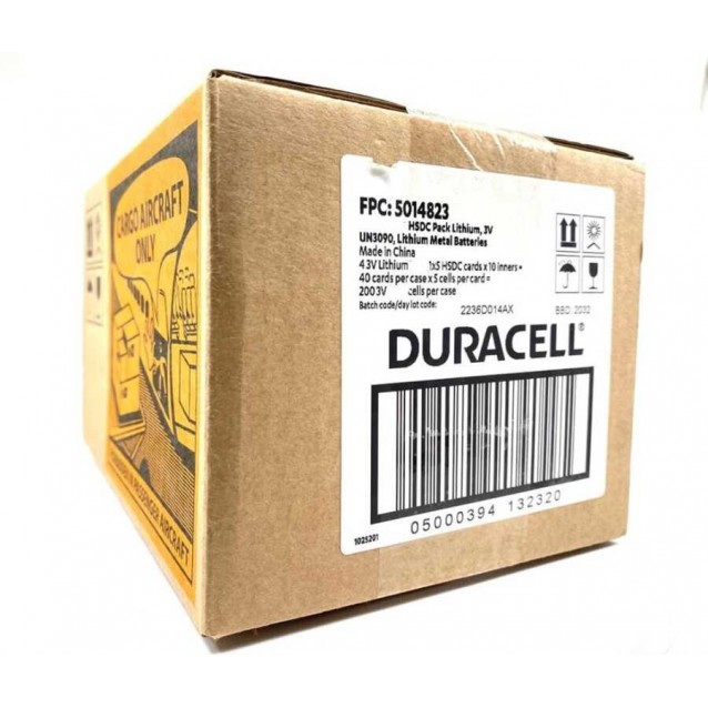 200 adet Duracell CR2025 3v Lityum Pil Toptan Satış