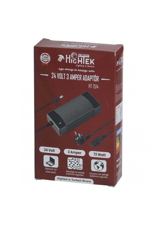24 Volt 3 Amper Plastik Kasa Adaptör | 24V 3A Güç Adaptörü