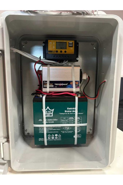 24Ah Jel Akülü Taşınabilir Güneş Enerji Sistemi 600W İnvertörlü Hobi Bahçesi Konteyner Dağ Evi Solar Set