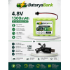 4.8V 1300mAh Oyuncak Araba Pili Siyah Soket + USB Şarj Cihazı | RC Araç Batarya Seti