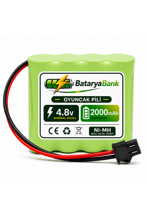 4.8V 2000mAh Oyuncak Araba Pili Bataryası Siyah Soket | Şarjlı Yedek Pil