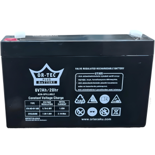 Or-tec 6 Volt 7 Amper Master 6V Akülü Araba Oyuncak Araba Aküsü 6V 7AH Akü