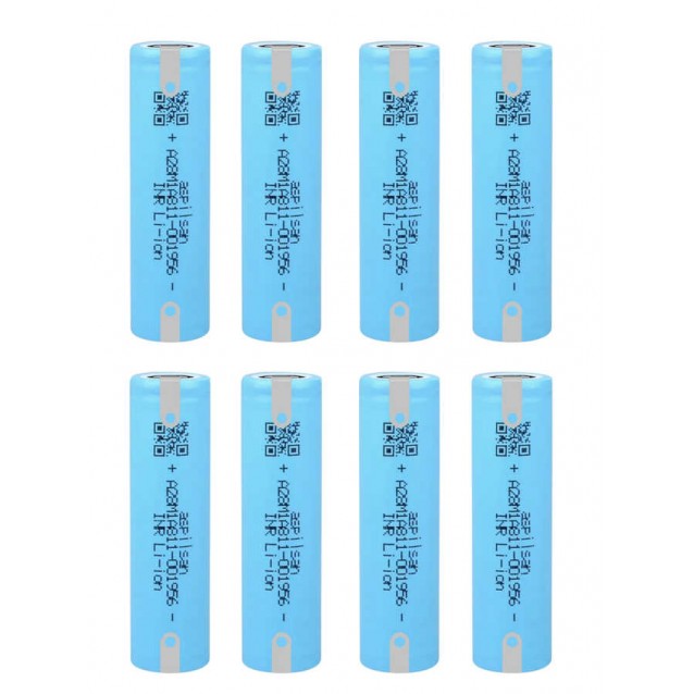 8 Adet Aspilsan Puntalı INR18650A28 3.7V 2800mAh 25A Discharge Şarjlı Li-ion Pil