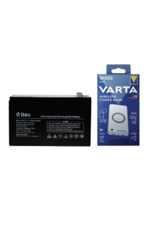 8 Adet Ttec 12V 7A Akü  Varta 10.000Mah Powerbank Hediyeli