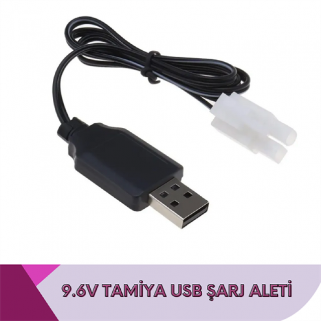 9.6v 2li Tamiya Soketli USB Şarj Cihazı