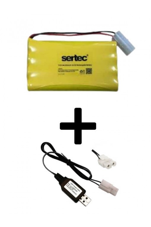 9.6V 800mAh Tamiya Soketli Oyuncak Araba Pili + USB Şarj Aleti Seti 9.6V 800mAh Tamiya Soketli Oyuncak Araba Pili + USB Şarj Aleti Seti