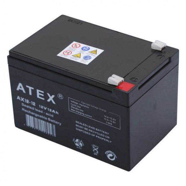 Atex AX12 12V 12AH Bakımsız Kuru Akü