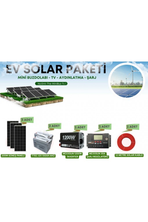 Bağ Evi, Hobi Bahçesi Ekonomik Güneş Enerjisi Solar Enerji Paketi Bağ Evi, Hobi Bahçesi Ekonomik Güneş Enerjisi Solar Enerji Paketi