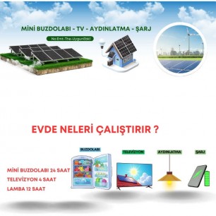 Bağ Evi Solar Paketi 1200w Sinüs Inverter 205w Güneş Paneli 100ah Jel Akü