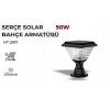 Beyaz Ledli Solar Bahçe Armatürü 50W | Güneş Enerjili Dış Mekan Aydınlatma