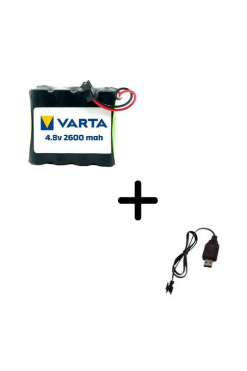 Chengke Rc 4.8V 2600MAH Varta Oyuncak Araba Bataryası Siyah Soket+Usb Şarj Cihazı Chengke Rc 4.8V 2600MAH Varta Oyuncak Araba Bataryası Siyah Soket+Usb Şarj Cihazı