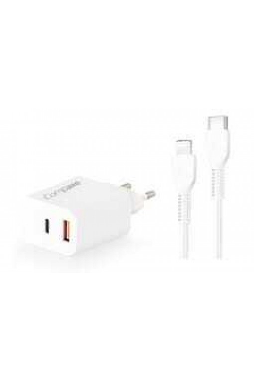 Compaxe Type-C ve USB Girişli + Type-C Lightning Şarj Kablolu Set CTA-350TI Compaxe Type-C ve USB Girişli + Type-C Lightning Şarj Kablolu Set CTA-350TI