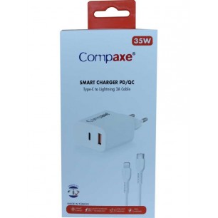 Compaxe Type-C ve USB Girişli + Type-C Lightning Şarj Kablolu Set CTA-350TI