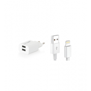 Compaxe Çift USB Adaptör ve Lightning USB Kablolu Set CTA-521DIU