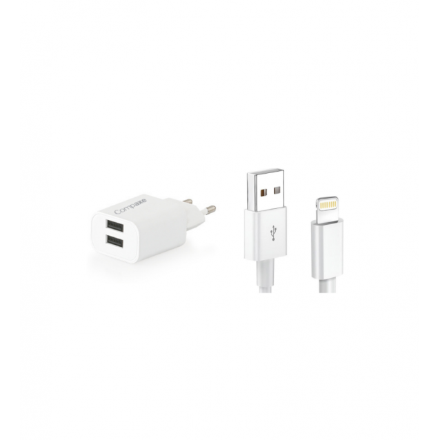 Compaxe Çift USB Adaptör ve Lightning USB Kablolu Set CTA-521DIU