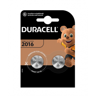 Duracell 2016 Lityum Düğme Pil 3V, 2'li Paket (CR2016)