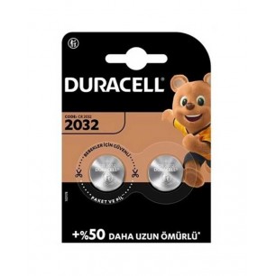 Duracell 2032 Lityum Düğme Pil 3V 2'li Paket (CR2032)